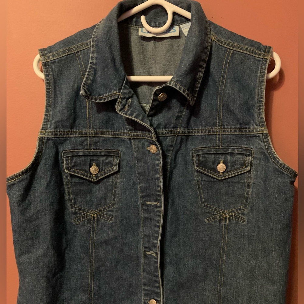 Vintage L.A. Blues Jean Jacket Vest Denim XL